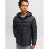 JACK & JONES JJEKINGSLEY LIGHT PUFFER HOOD NOOS 12298869-5028413 Μαύρο Εικόνα 3