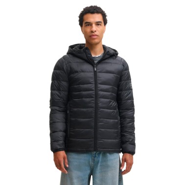 JACK & JONES JJEKINGSLEY LIGHT PUFFER HOOD NOOS 12298869-5028413 Μαύρο