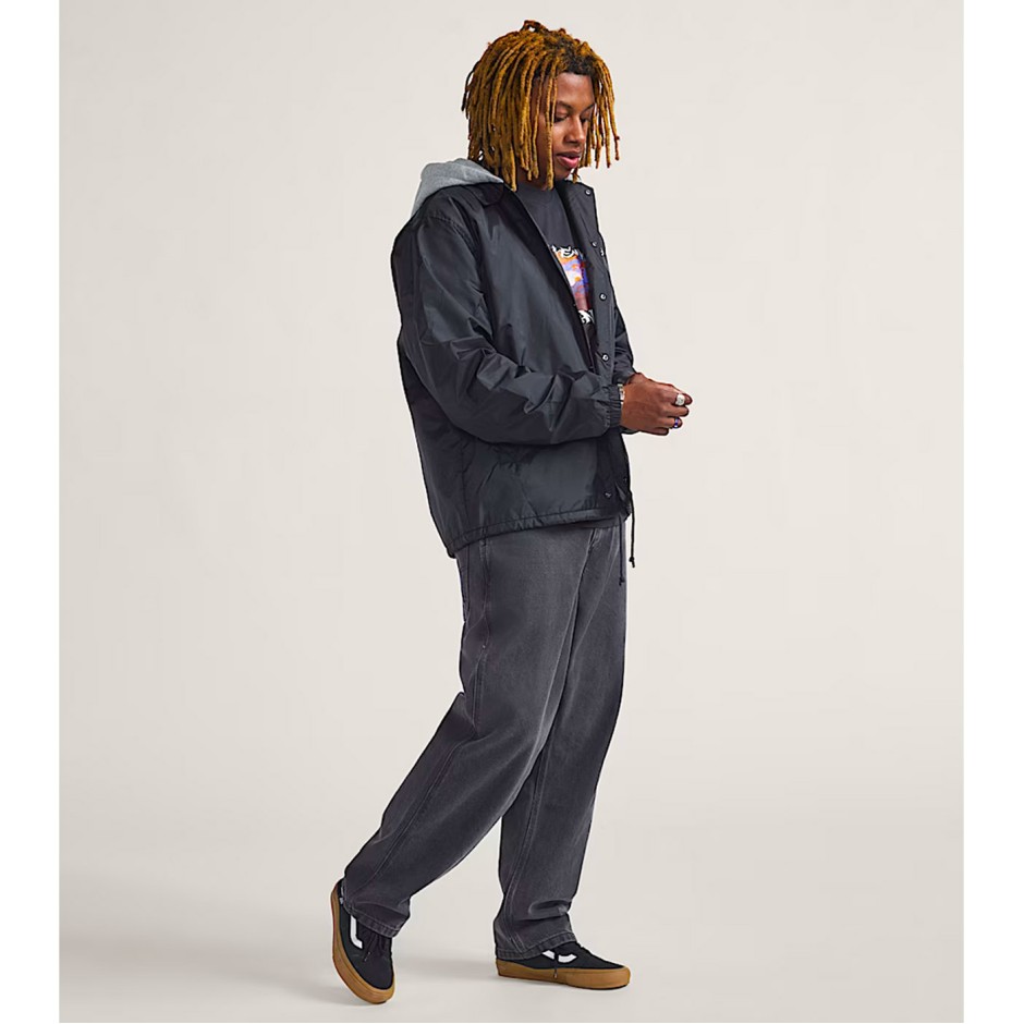 VANS RILEY HOODED COACHES JACKET VN000P75BLK-BLK Black