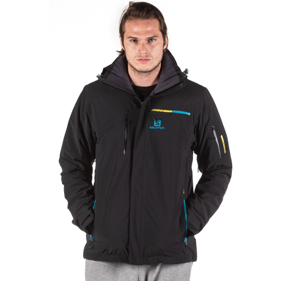 SALOMON BRILLIANT JACKET LC1191900-BLACK Μαύρο