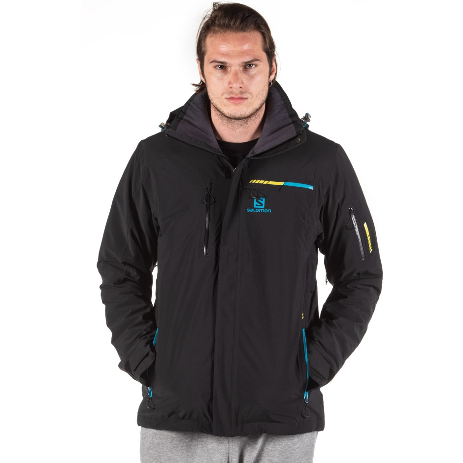 SALOMON BRILLIANT JACKET LC1191900-BLACK Μαύρο