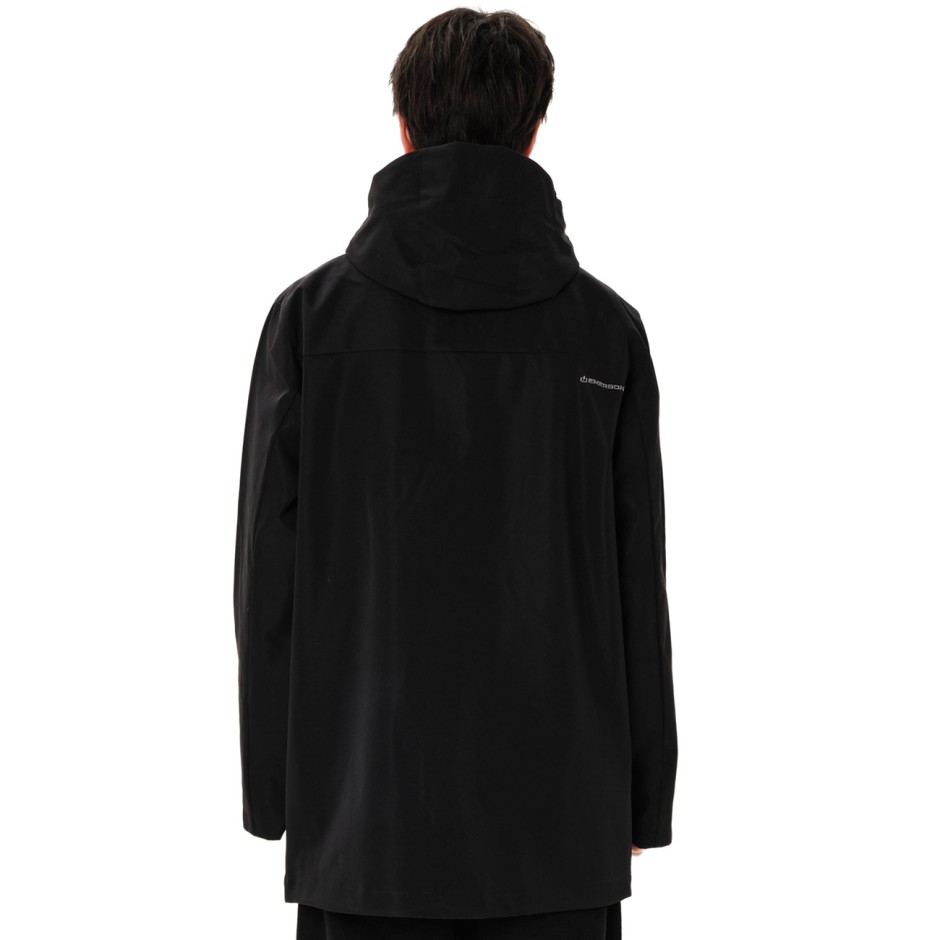 EMERSON MEN'S 3-LAYER PARKA JACKET 262.EM10.129-BLACK Black