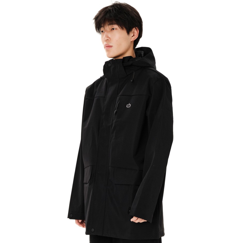 EMERSON MEN'S 3-LAYER PARKA JACKET 262.EM10.129-BLACK Black
