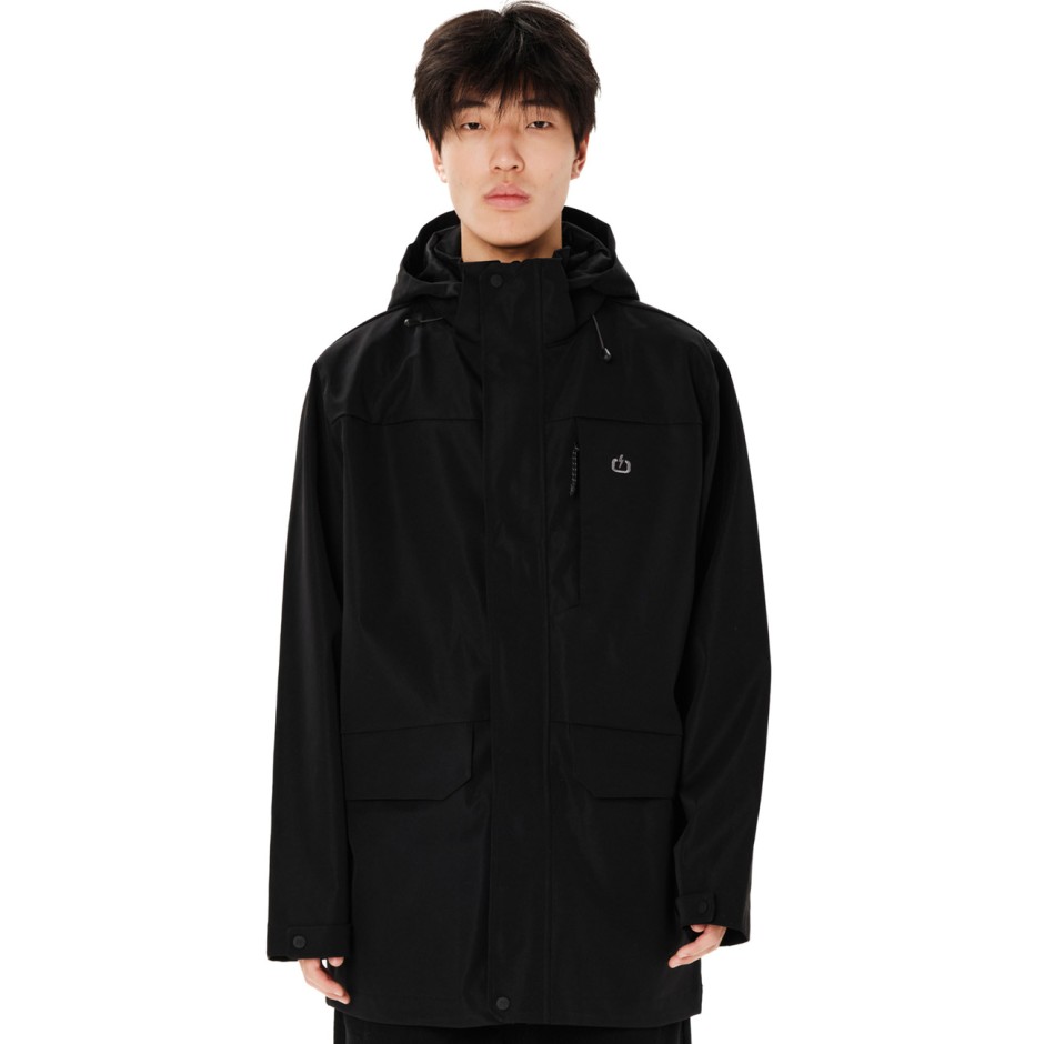 EMERSON MEN'S 3-LAYER PARKA JACKET 262.EM10.129-BLACK Black