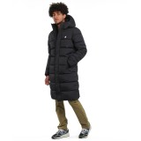 SUPERDRY D2 CODE SL HOODED LONGLINE PUFFER M5011513A-02A Black Image 
