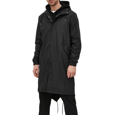Ανδρικό Μπουφάν Μαύρο - Rains Fishtail Parka W3