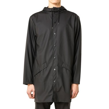 RAINS LONG JACKET W3 12020-01 Black