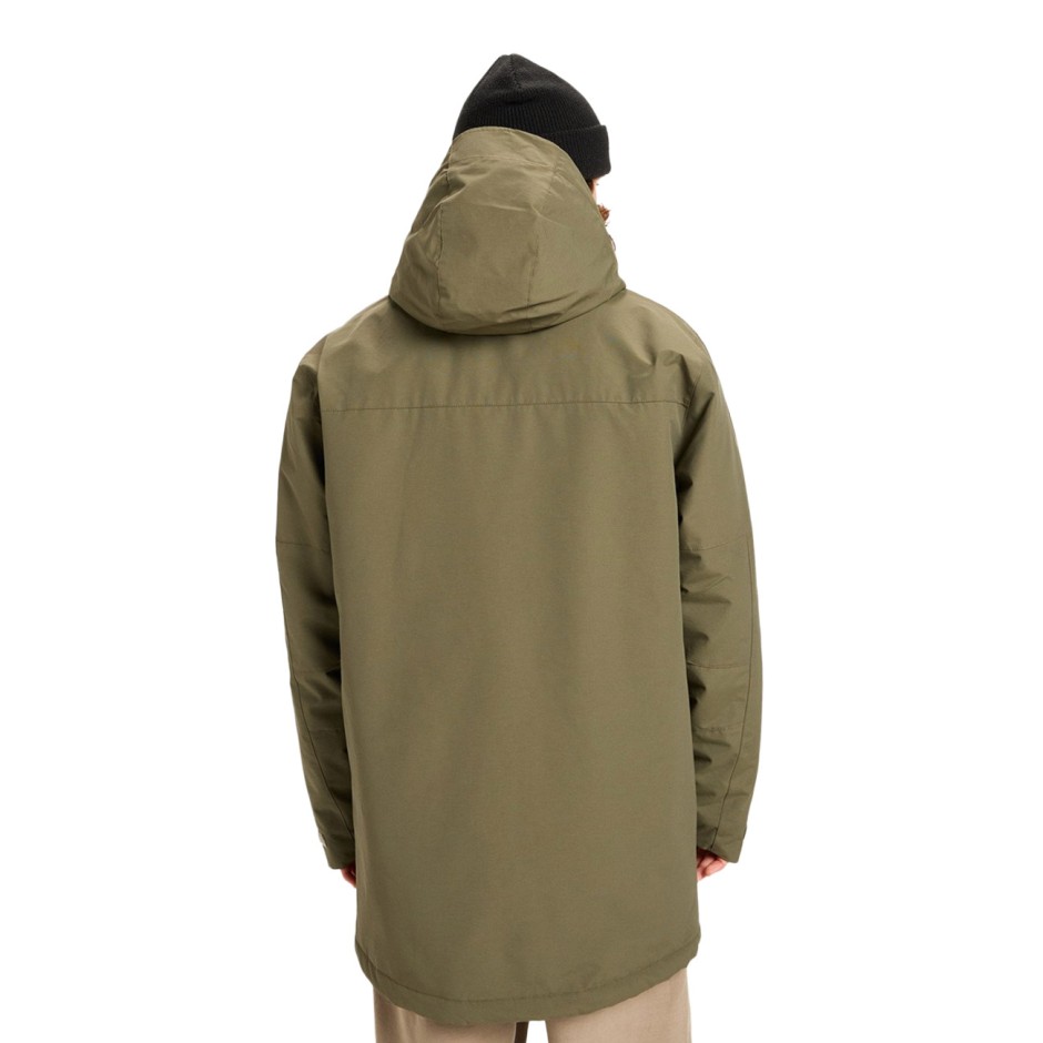 Ανδρικό Μπουφάν Χακί - Quiksilver Overcast 3K Parka 