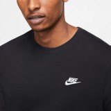 Ανδρική Κοντομάνικη Μπλούζα Μαύρη - Nike Sportswear Club Εικόνα 0