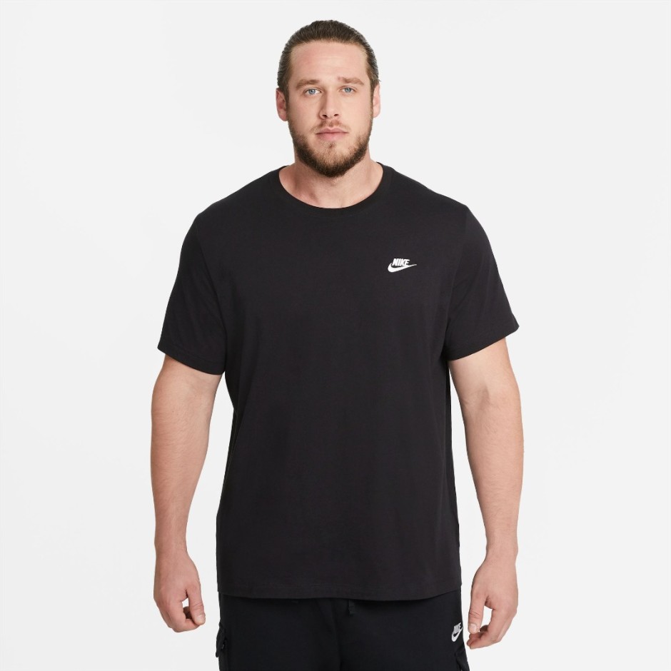 Ανδρική Κοντομάνικη Μπλούζα Μαύρη - Nike Sportswear Club
