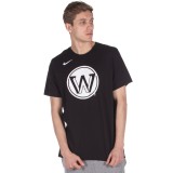 NIKE DRI-FIT NBA T-SHIRT WARRIORS CITY EDITION LOGO BV8902-010 Black Image 