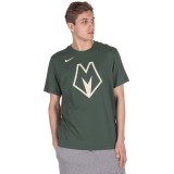 NIKE DRI-FIT NBA T-SHIRT BUCKS CITY EDITION LOGO BV8916-323 Green Image 
