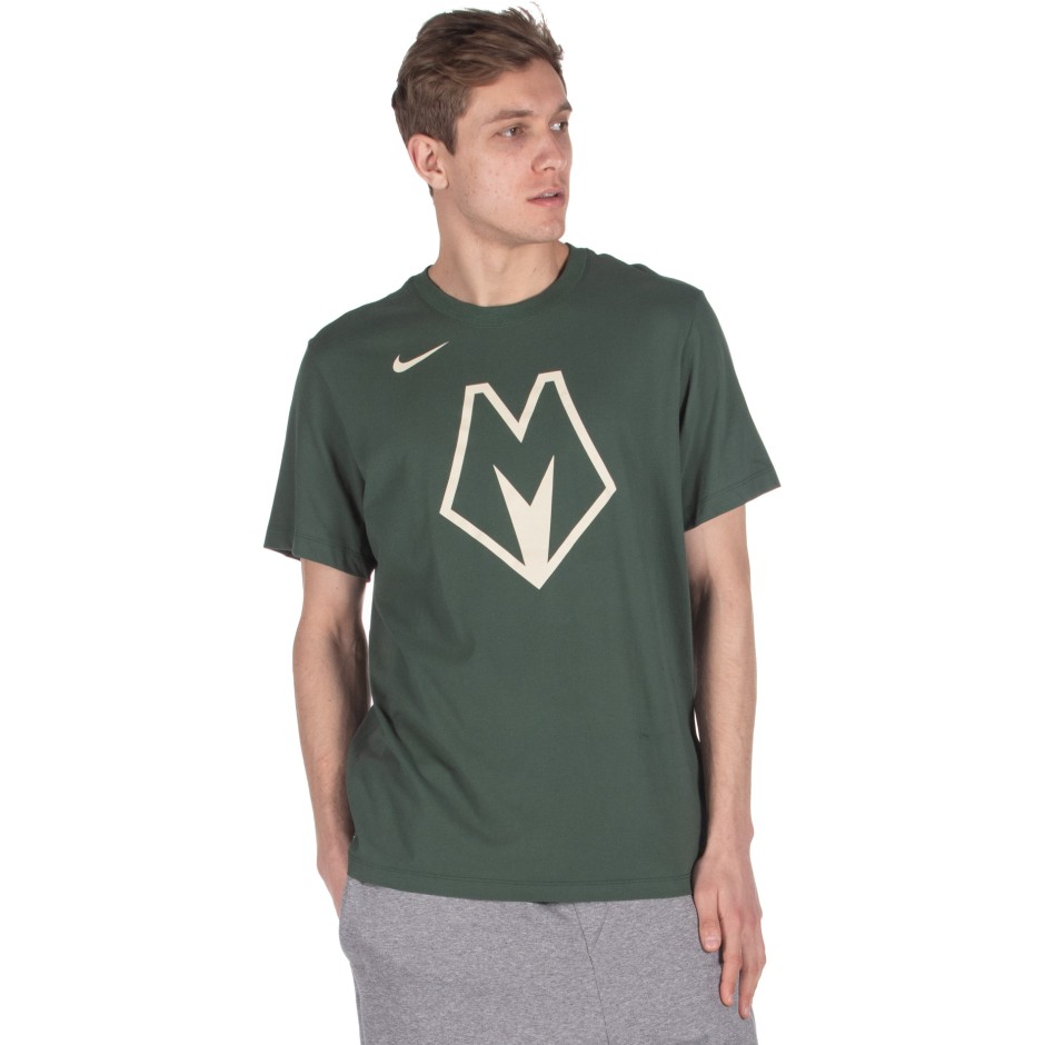 NIKE DRI-FIT NBA T-SHIRT BUCKS CITY EDITION LOGO BV8916-323 Green