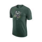 NIKE MILWAUKEE BUCKS LOGO MEN'S DRI-FIT NBA T-SHIRT DH7097-323 Pine Image 