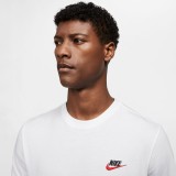 Ανδρική Κοντομάνικη Μπλούζα Λευκή - Nike Sportswear Club Εικόνα 1