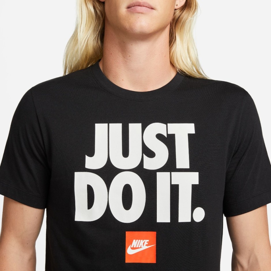 Ανδρική Κοντομάνικη Μπλούζα Μαύρη - Nike Sportswear Just Do It