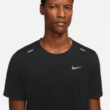 Nike Rise 365 Μαύρο - Ανδρική Κοντομάνικη Μπλούζα για Τρέξιμο