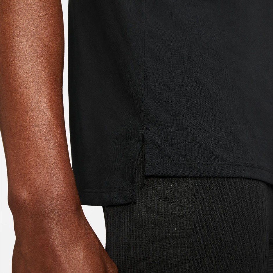 Nike Rise 365 Μαύρο - Ανδρική Κοντομάνικη Μπλούζα για Τρέξιμο