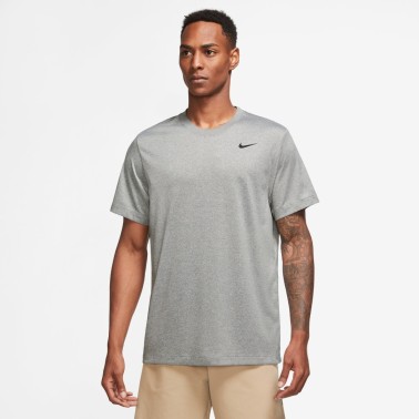 Nike Dri-FIT Legend Γκρι - Ανδρική Κοντομάνικη Μπλούζα Προπόνησης