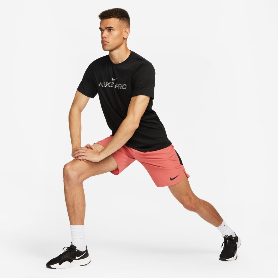 Nike Dri-FIT Pro Μαύρο - Ανδρική Κοντομάνικη Μπλούζα Προπόνησης