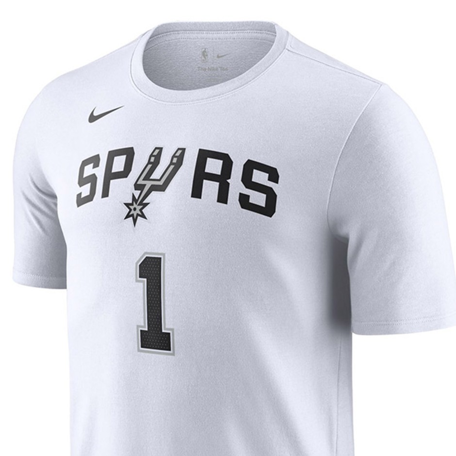 Ανδρική Κοντομάνικη Μπλούζα ΝΒΑ Λευκή - Nike San Antonio Spurs