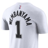 Ανδρική Κοντομάνικη Μπλούζα ΝΒΑ Λευκή - Nike San Antonio Spurs Εικόνα 2