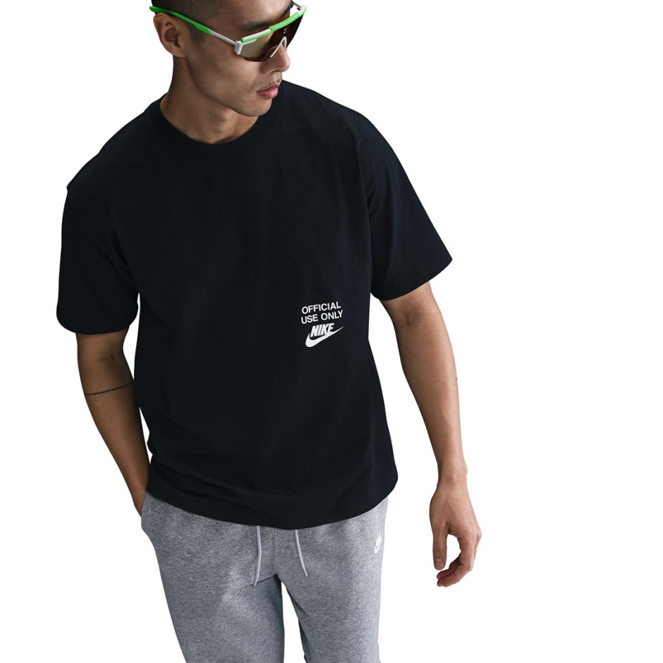 Ανδρική Κοντομάνικη Μπλούζα Μαύρη - Nike Sportswear Max90