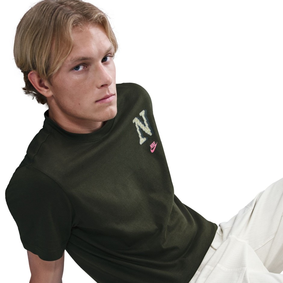 NIKE M NSW TEE CLUB NEO VARSITY HQ9164-355 Κhaki