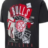 Ανδρική Κοντομάνικη Μπλούζα NBA Μαύρη - Nike Chicago Bulls Courtside Εικόνα 1