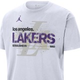 Ανδρική Κοντομάνικη Μπλούζα NBA Λευκή - Jordan Los Angeles Lakers Courtside '85 Εικόνα 1