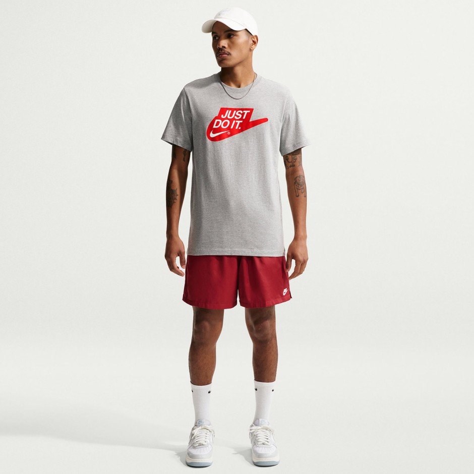 Ανδρική Κοντομάνικη Μπλούζα Γκρι - Nike Sportswear
