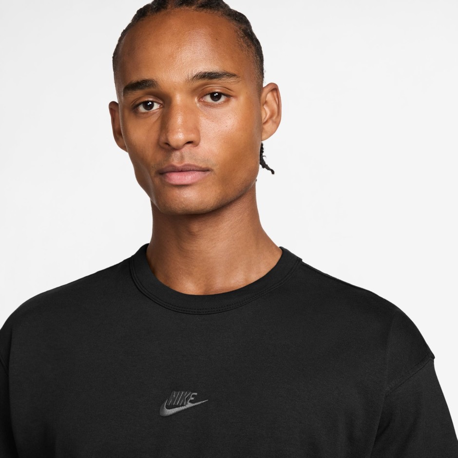Ανδρική Κοντομάνικη Μπλούζα Μαύρη - Nike Sportswear Premium Essentials