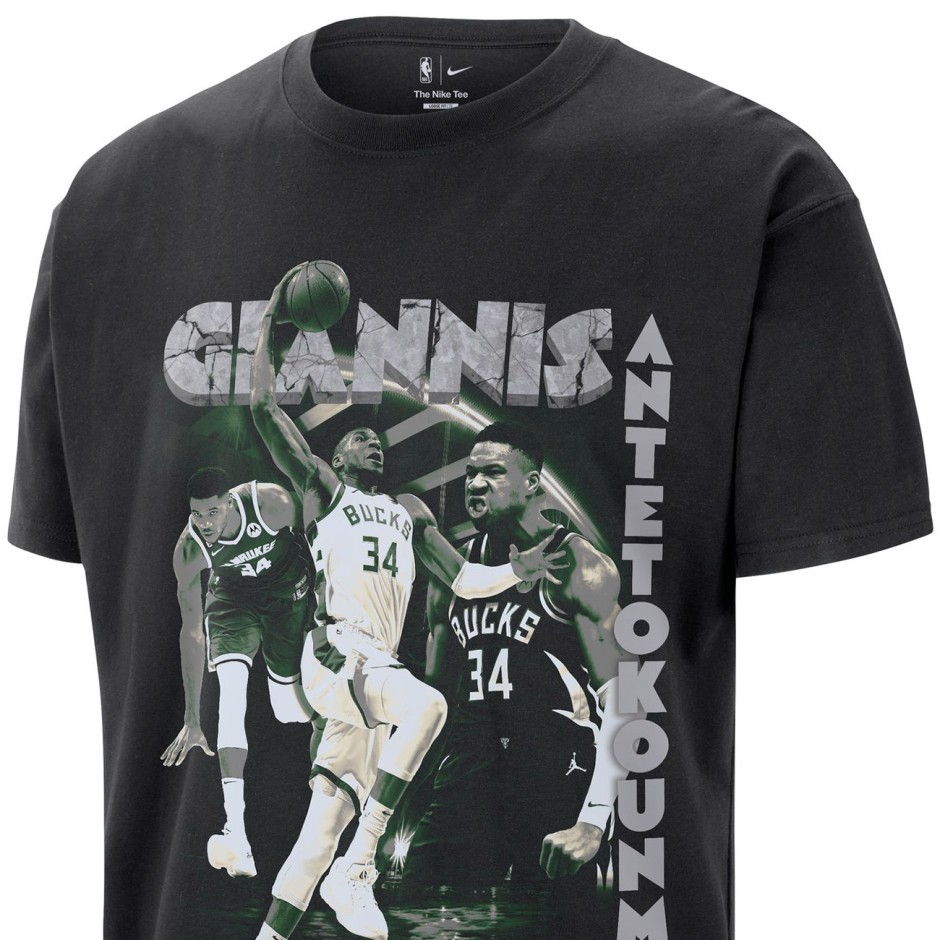 Men's T-Shirt Black - Nike Giannis Antetokounmpo