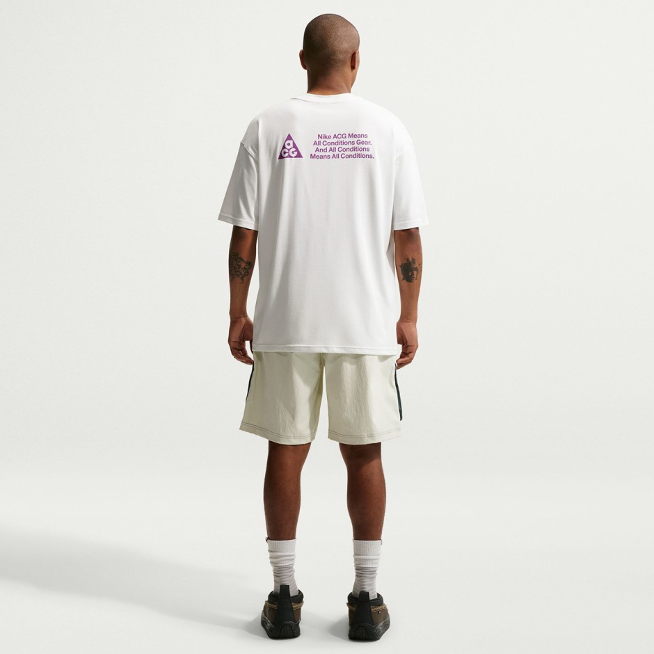 Ανδρική Κοντομάνικη Μπλούζα Εκρού - Nike ACG