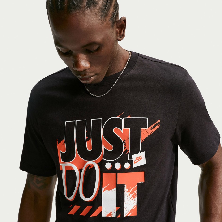 Ανδρική Κοντομάνικη Μπλούζα Μαύρη - Nike Sportswear