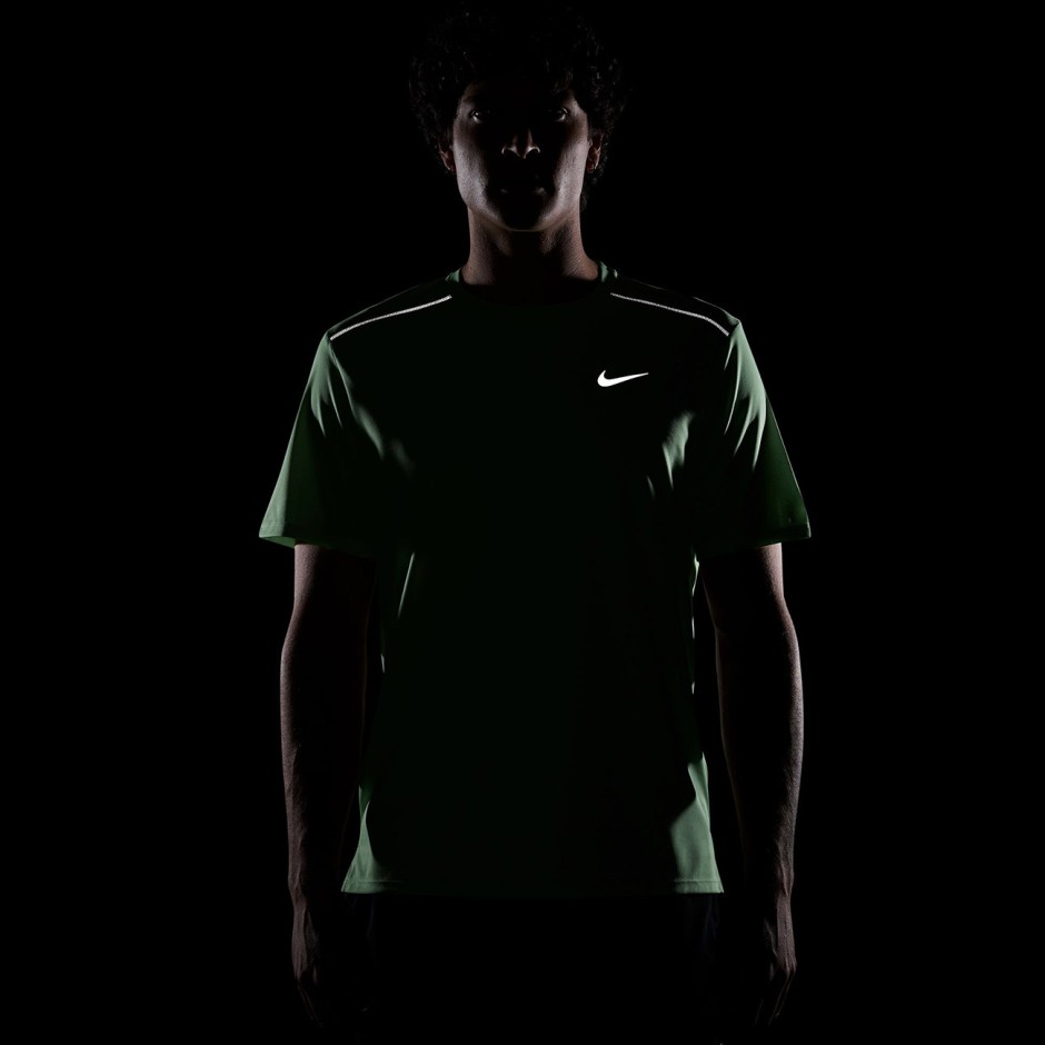 Men's Running T-Shirt Lime - Nike Miler Dri-FIT
