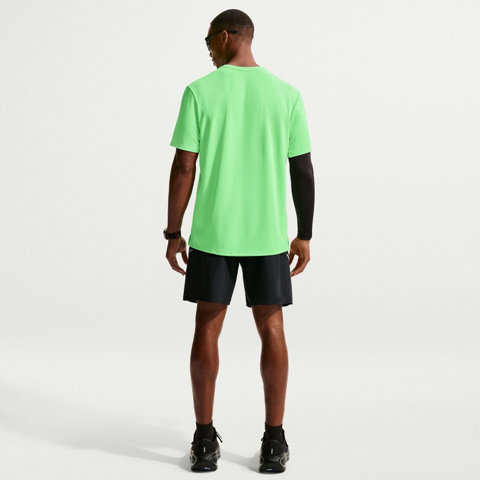 Men's Running T-Shirt Lime - Nike Miler Dri-FIT