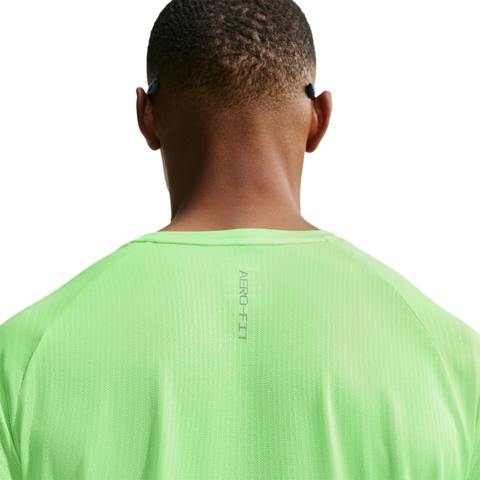 Men's Running T-Shirt Lime - Nike Stride Aero-FIT