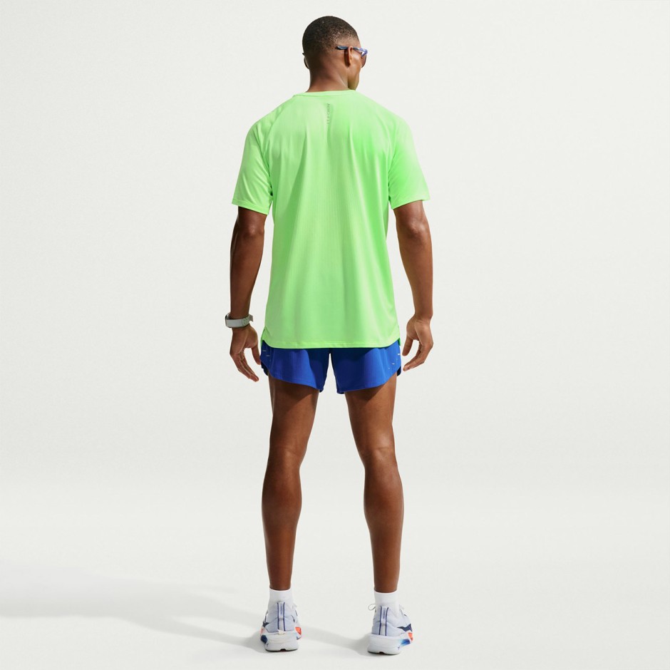 Men's Running T-Shirt Lime - Nike Stride Aero-FIT