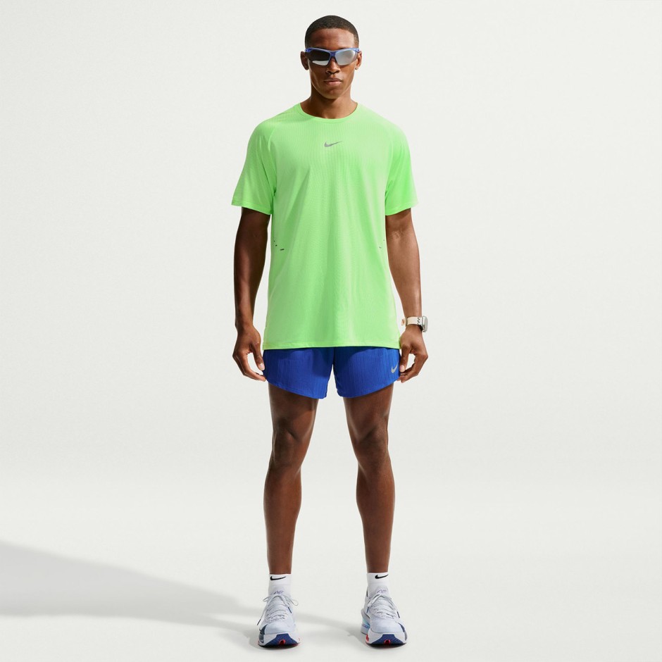 Men's Running T-Shirt Lime - Nike Stride Aero-FIT