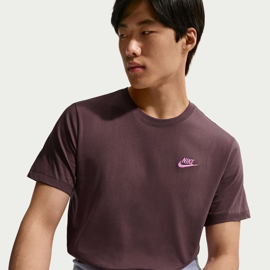 Men's T-Shirt Brown - Nike Sportswear Club