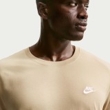 Ανδρική Κοντομάνικη Μπλούζα Μπεζ - Nike Sportswear Club Εικόνα 1