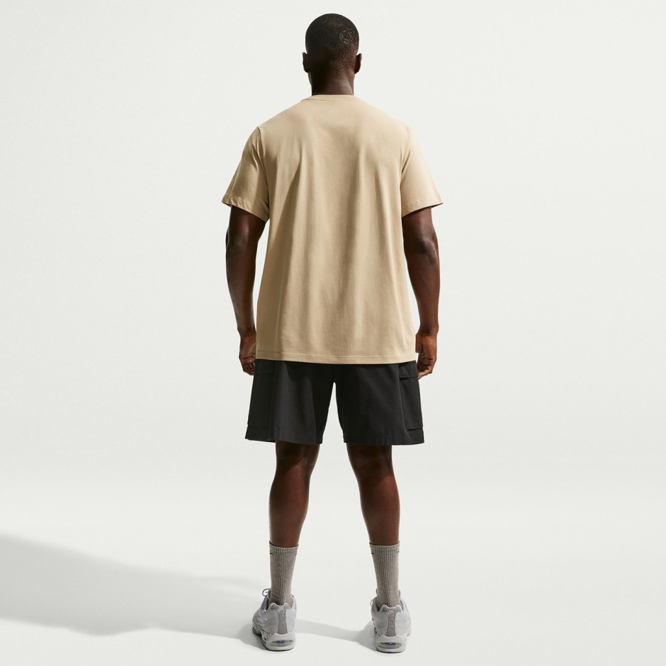 Ανδρική Κοντομάνικη Μπλούζα Μπεζ - Nike Sportswear Club