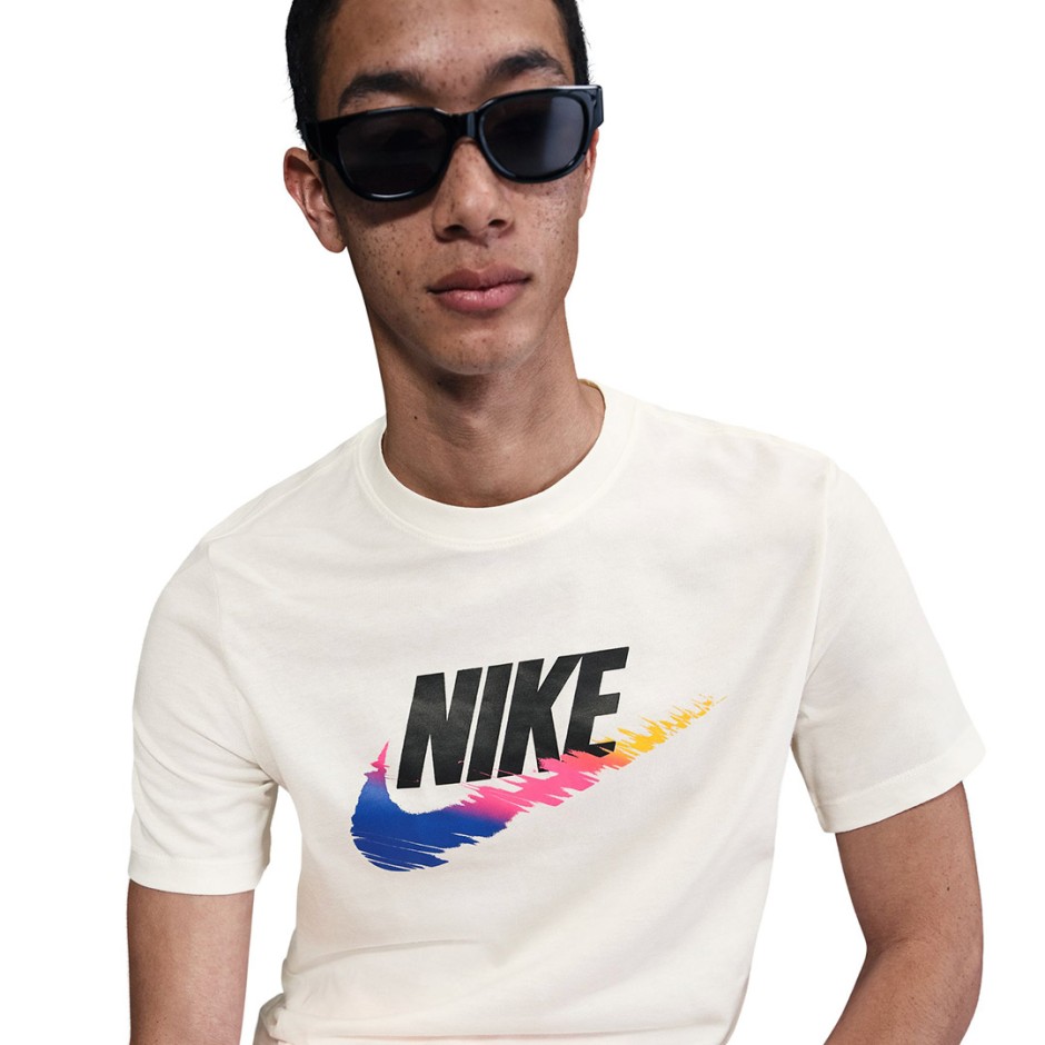 Ανδρική Κοντομάνικη Μπλούζα Εκρού - Nike Sportswear