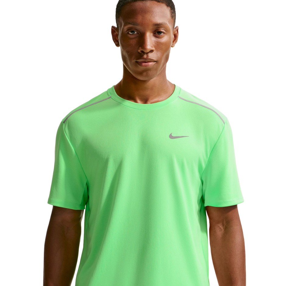 Men's Running T-Shirt Lime - Nike Miler Dri-FIT