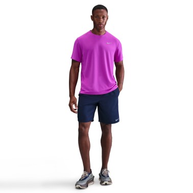 Ανδρική Κοντομάνικη Μπλούζα για Τρέξιμο Μωβ - Nike Dri-FIT UV Miler