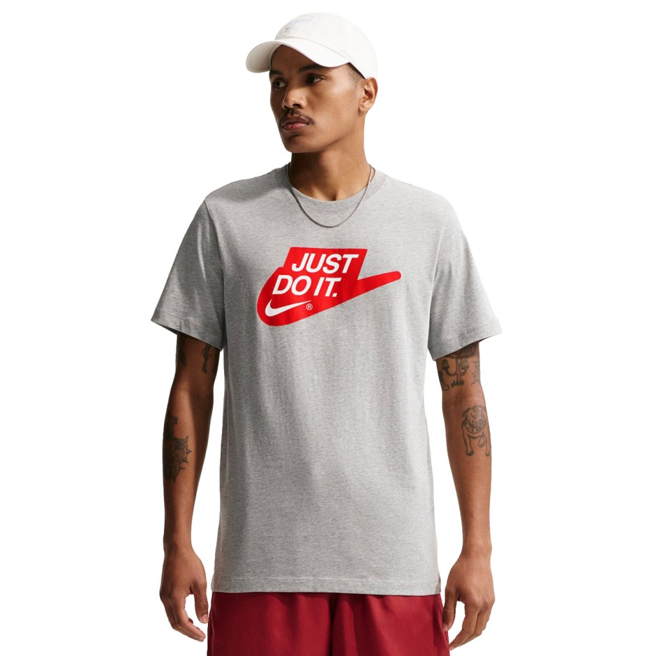 Ανδρική Κοντομάνικη Μπλούζα Γκρι - Nike Sportswear