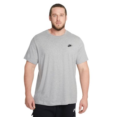Ανδρική Κοντομάνικη Μπλούζα Γκρι - Nike Sportswear Club