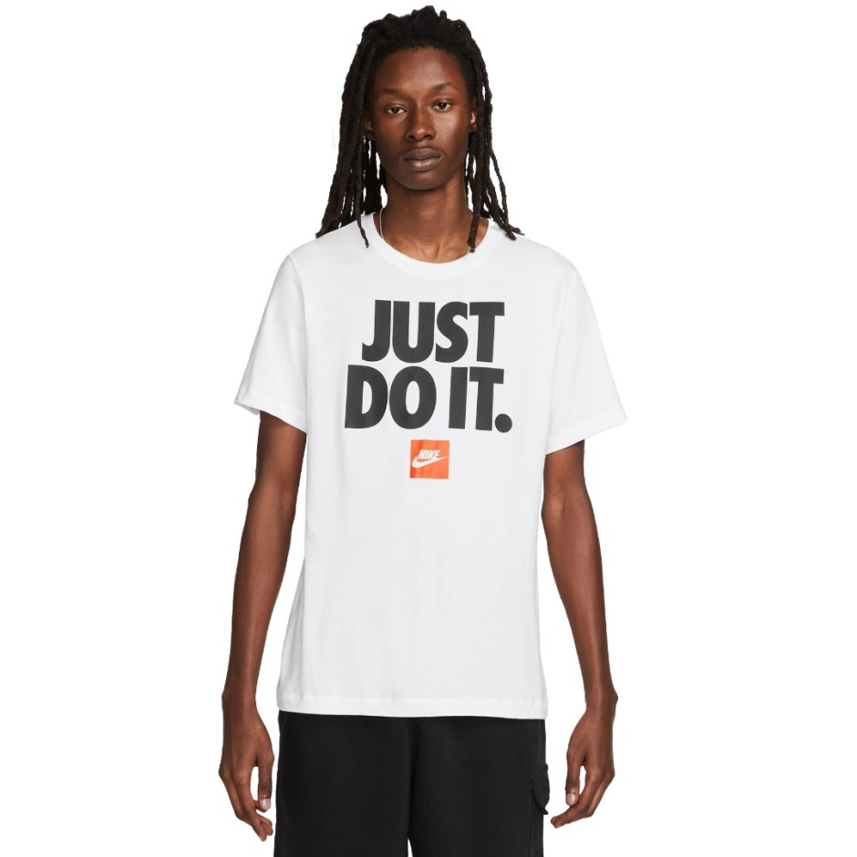 Ανδρική Κοντομάνικη Μπλούζα Λευκή - Nike Sportswear Just Do It