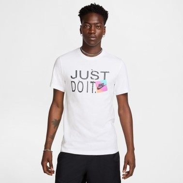 Ανδρική Κοντομάνικη Μπλούζα Λευκή - Nike Sportswear Just Do It